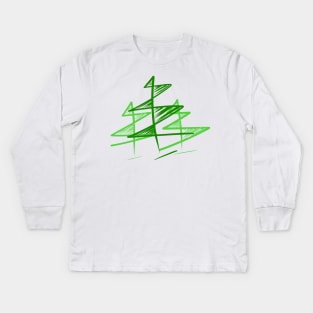 Minimalist pine tree Kids Long Sleeve T-Shirt